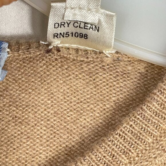 Acrobat Girls’ Medium Cashmere Cardigan Sweater – Camel Beige - Quiet Luxury - Picture 10 of 11